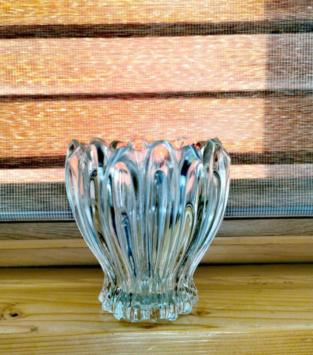 Антикварна кристална масивна тежка дизайнерска маркирана ваза колекция