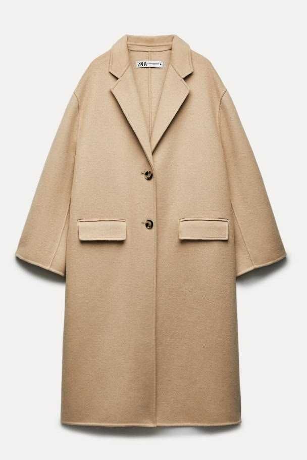 Palton superb Zara, cu lână și două fețe, XS-S - colecția nouă