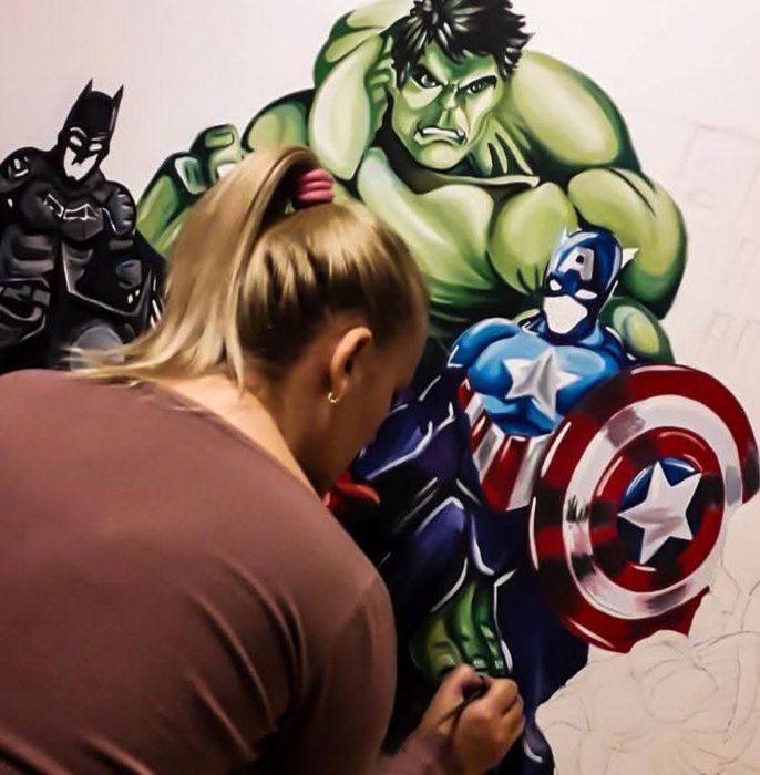 Pictură murală - decorare spații private, birouri,  spații comerciale