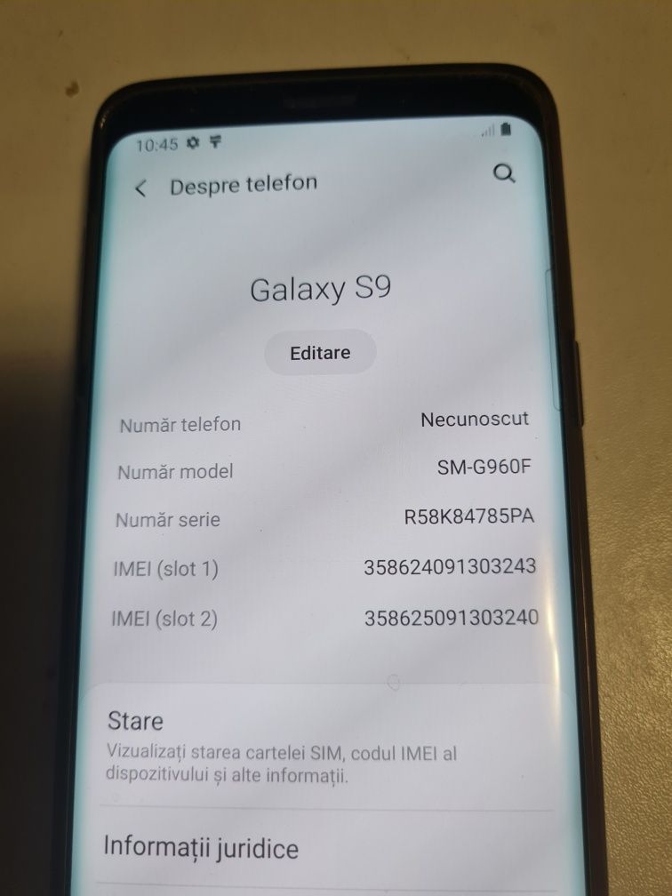 Samsung s9 în stare foarte bună