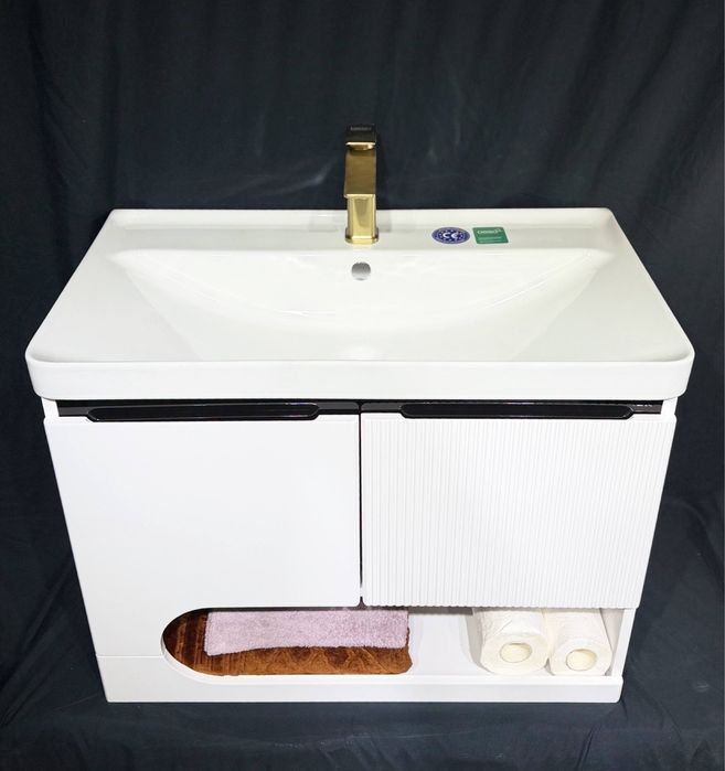Тумба из ПВС (влагостойки) с раковиной на любой вкус