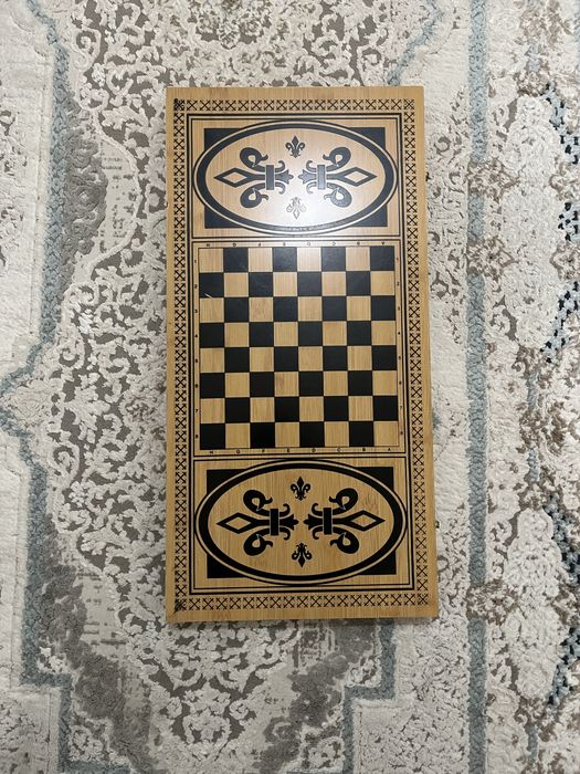 Шахматная доска + нарды 2в1