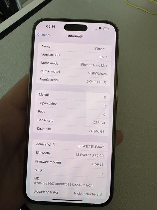 iPhone 14 Pro Max Gold 256GB impecabil