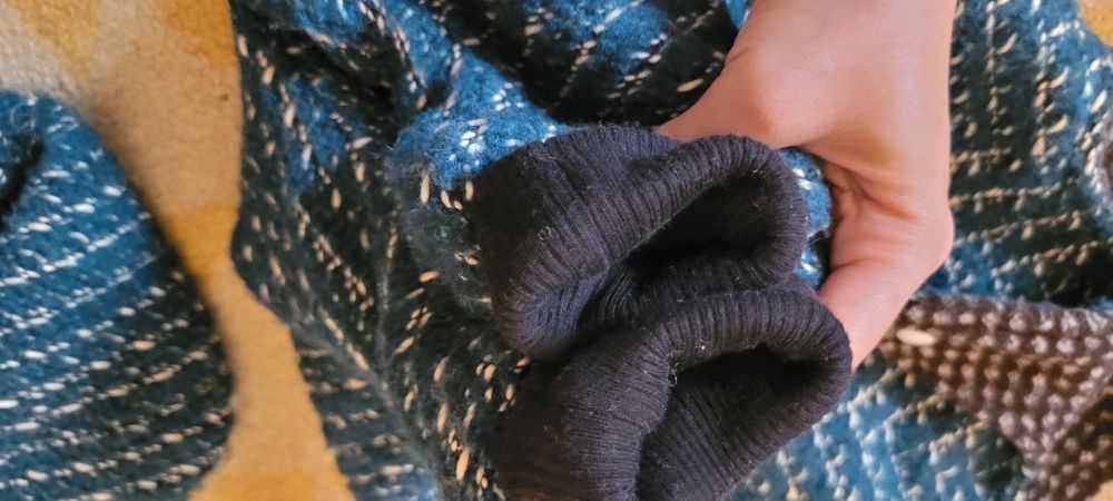 Set din lână fiartă reversibila, 800 GSM, 12 18 luni,