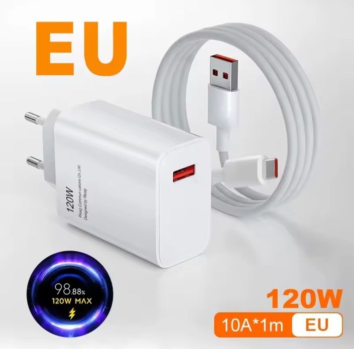 Încarcator ORIGINAL  XIAOMI Gan 120W + Cablu 6 Amperi