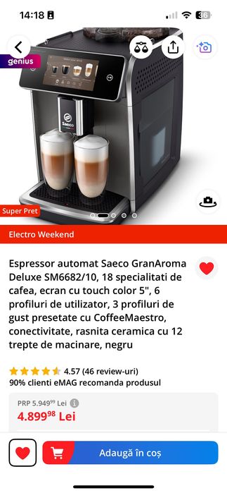 Expresor cafea Saeco Grand Aroma DELUXe