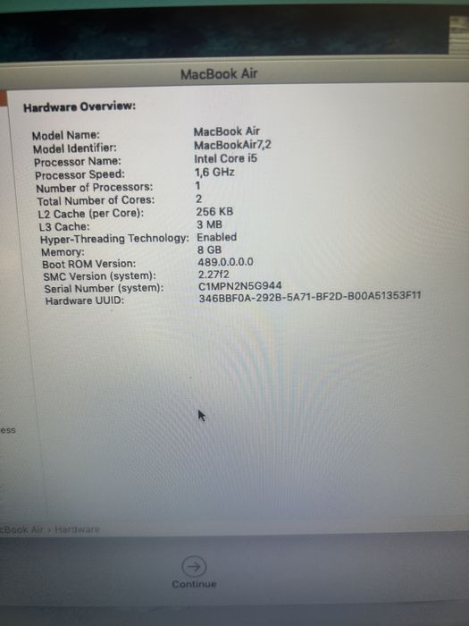 Macbook air 13, stare perfecta de functionare