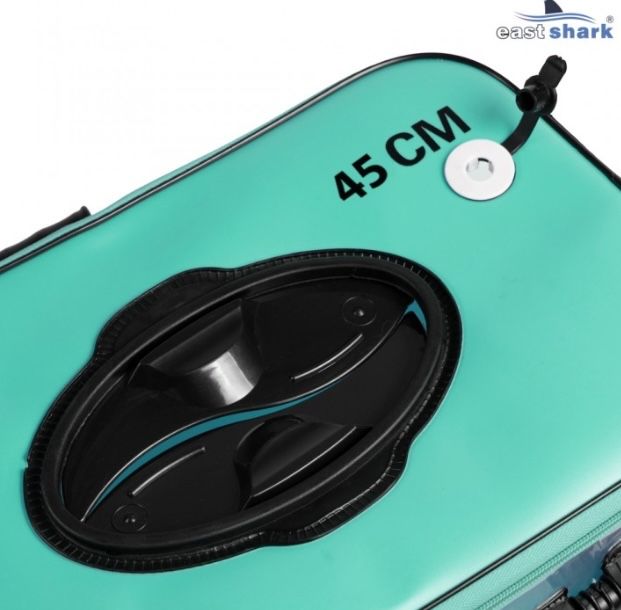 Мягкое ведро для живца EastShark ME 45*26*25 см бирюзовое