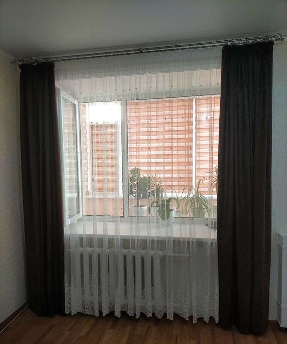 Комплект штор; портьеры, тюль, кисея