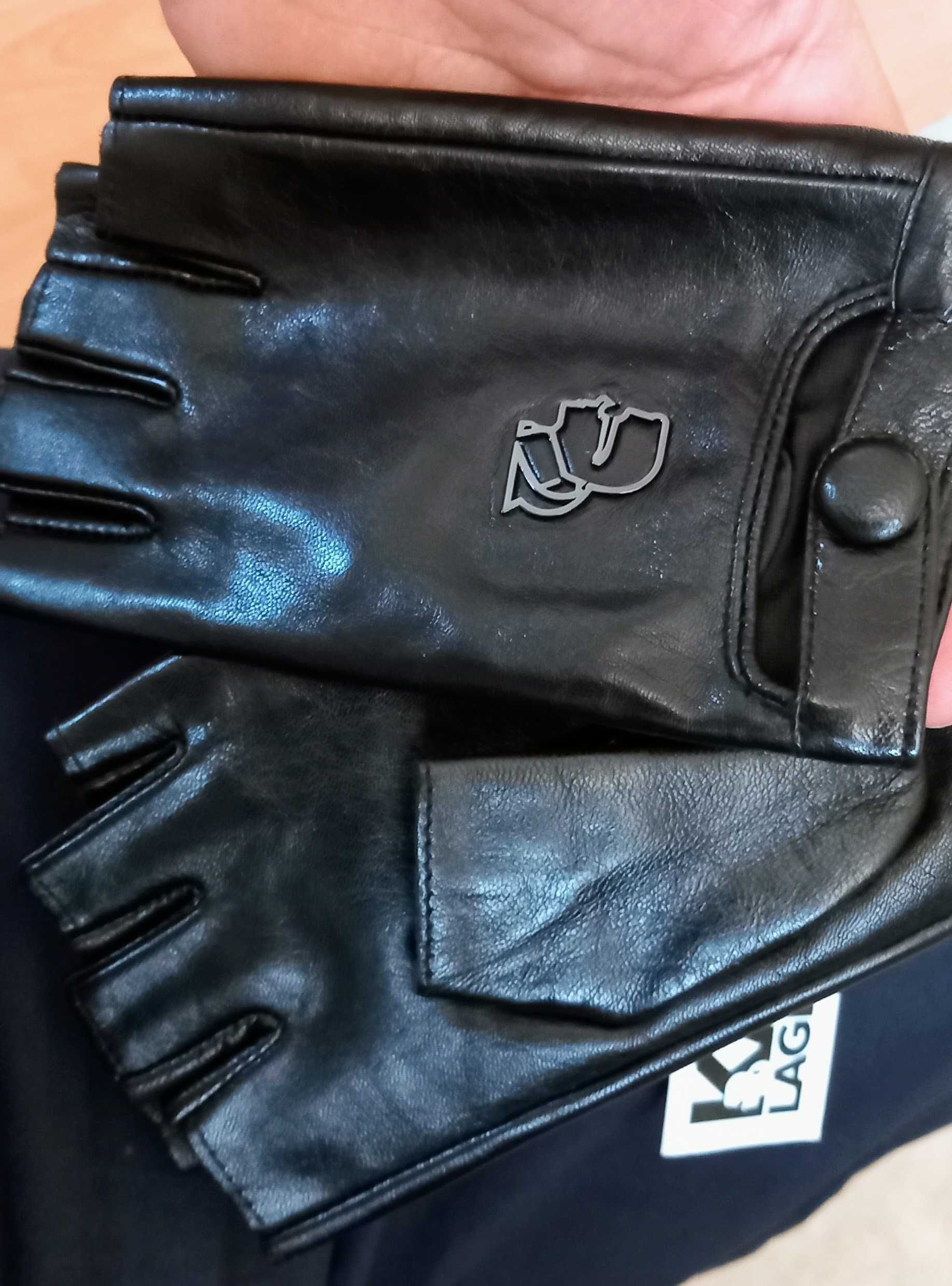 Karl Lagerfeld Kameo Leather Gloves Koжени Ръкавици без пръсти Size S