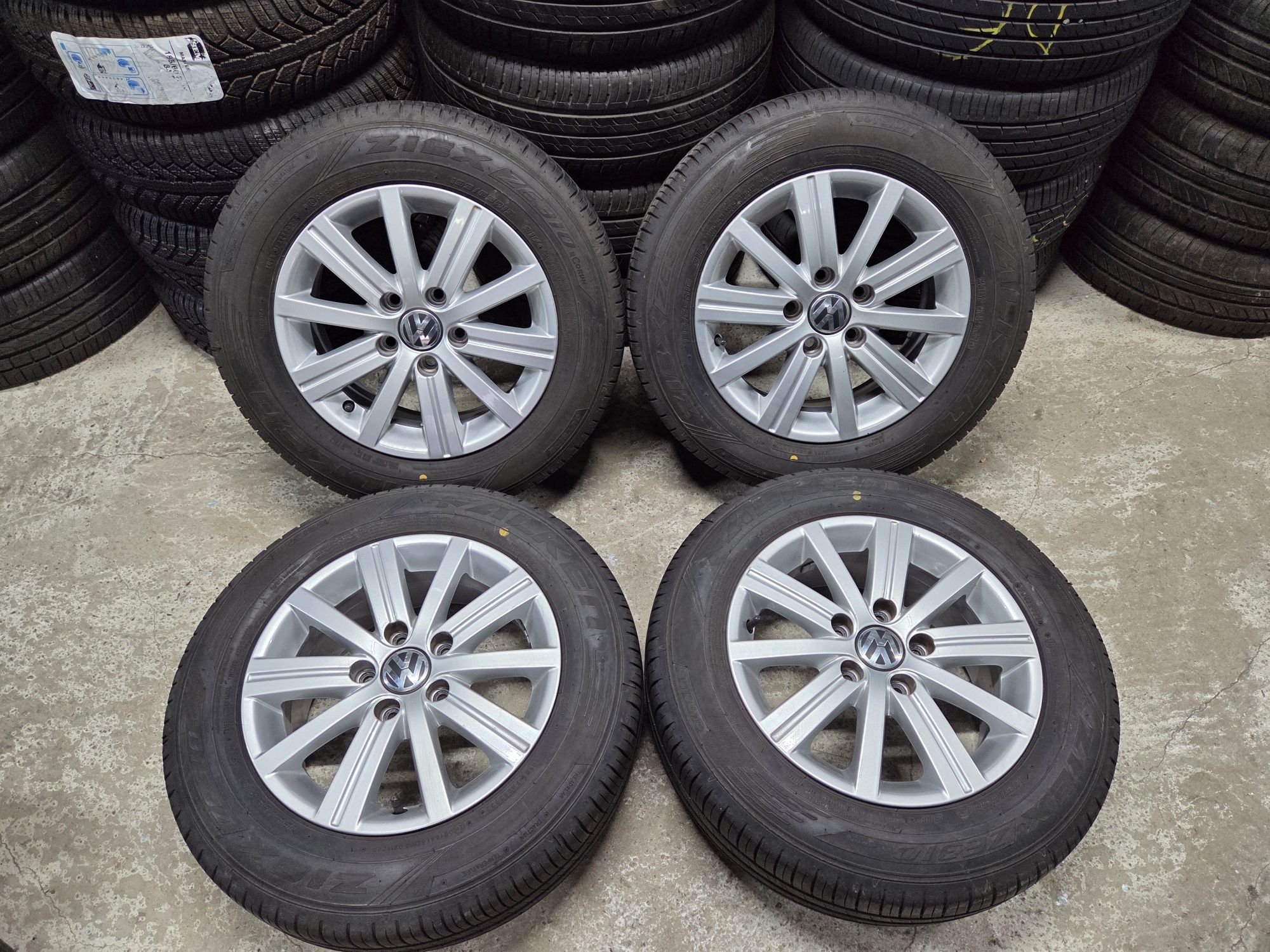 Set Jante Aliaj 5x112 pe 15 VW Golf 6 7 Touran Caddy Anvelope 195/65/1