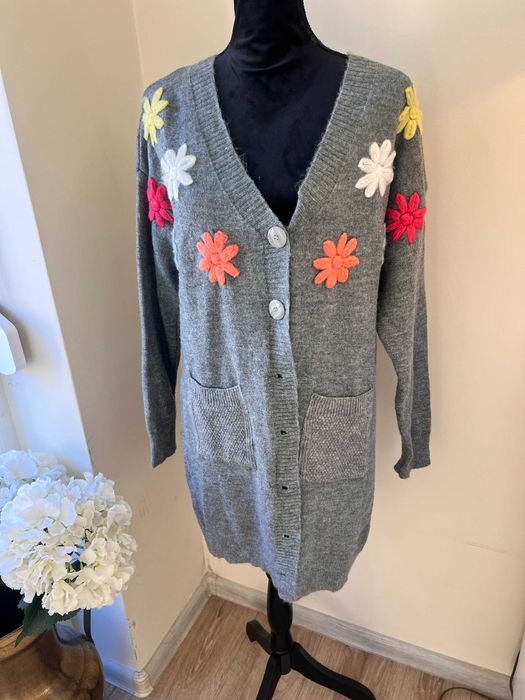 pulover tricotat lung nou fara eticheta