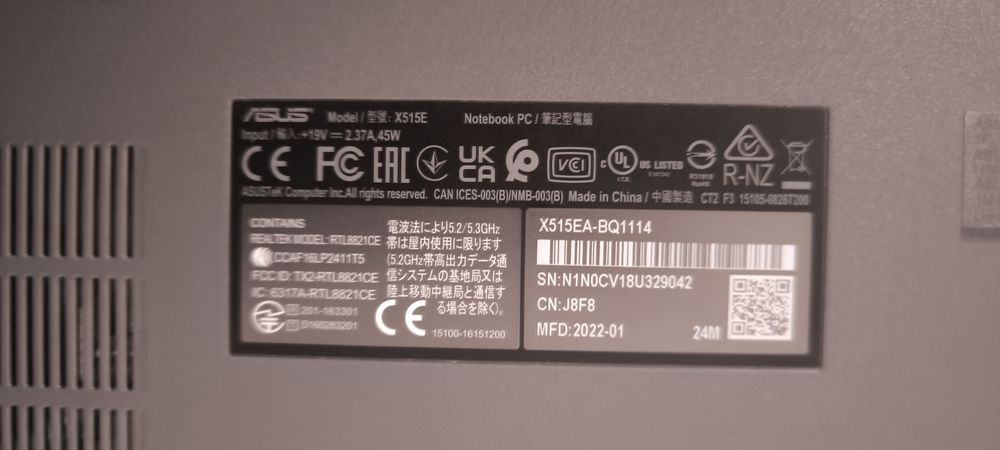 Leptop   Asus i5 gen 11