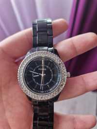 ceas Fossil negru cu cristale