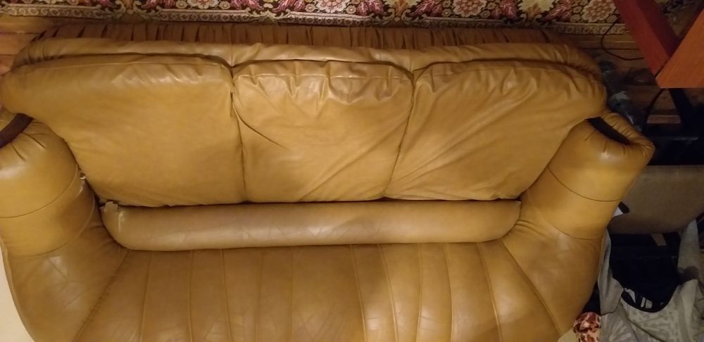 Холна кожена мека мебел