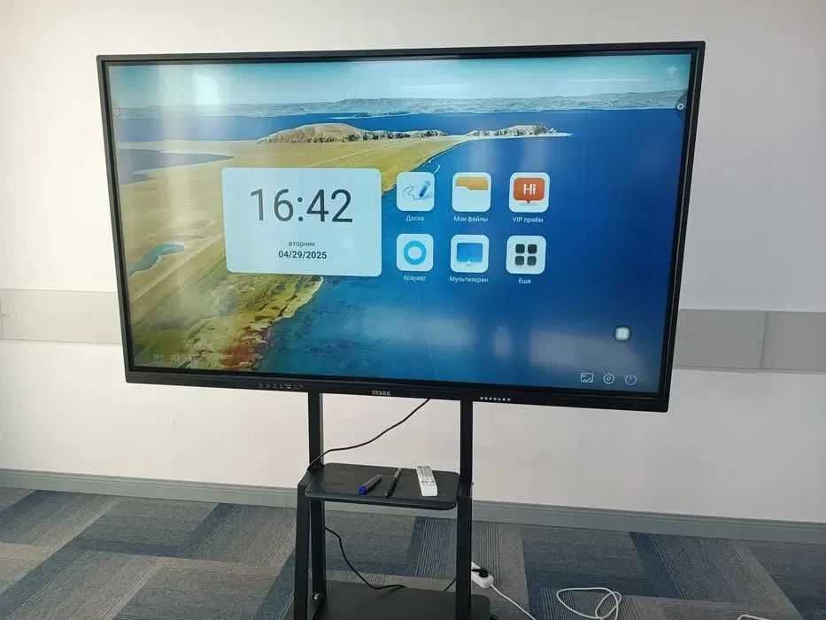 Интерактивная доска 55/65/75/86/98 Windows 4K i5/8Gb/256Gb Доставка