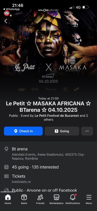 Vand 3 bilete la Le Petit Masaka africana