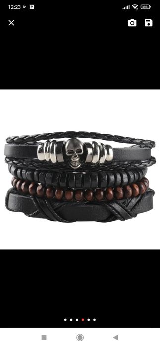 Кожена  гривна стилна