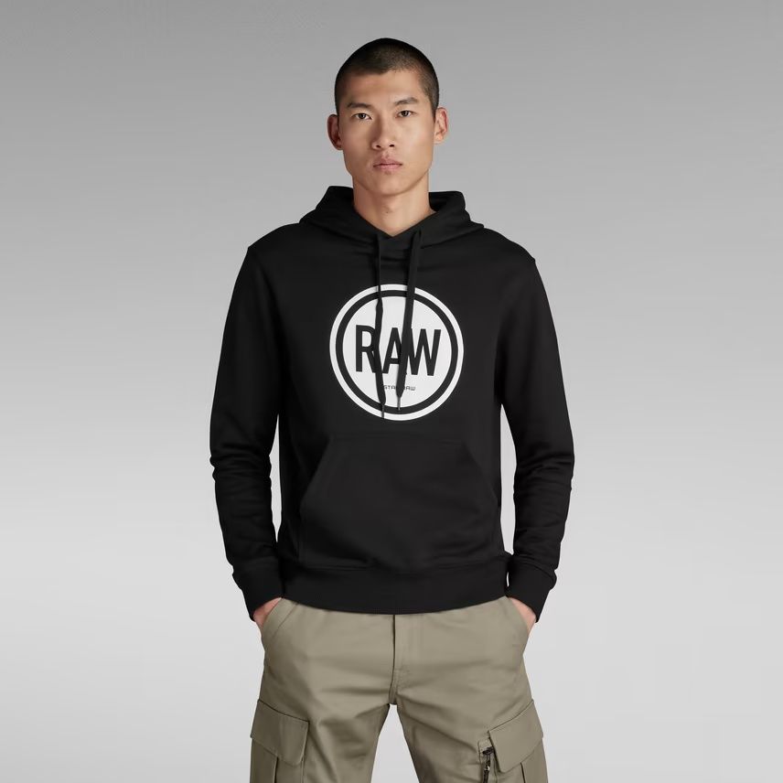 Оригинален суичър G-Star Raw Graphic S нов мъжки черен худи блуза