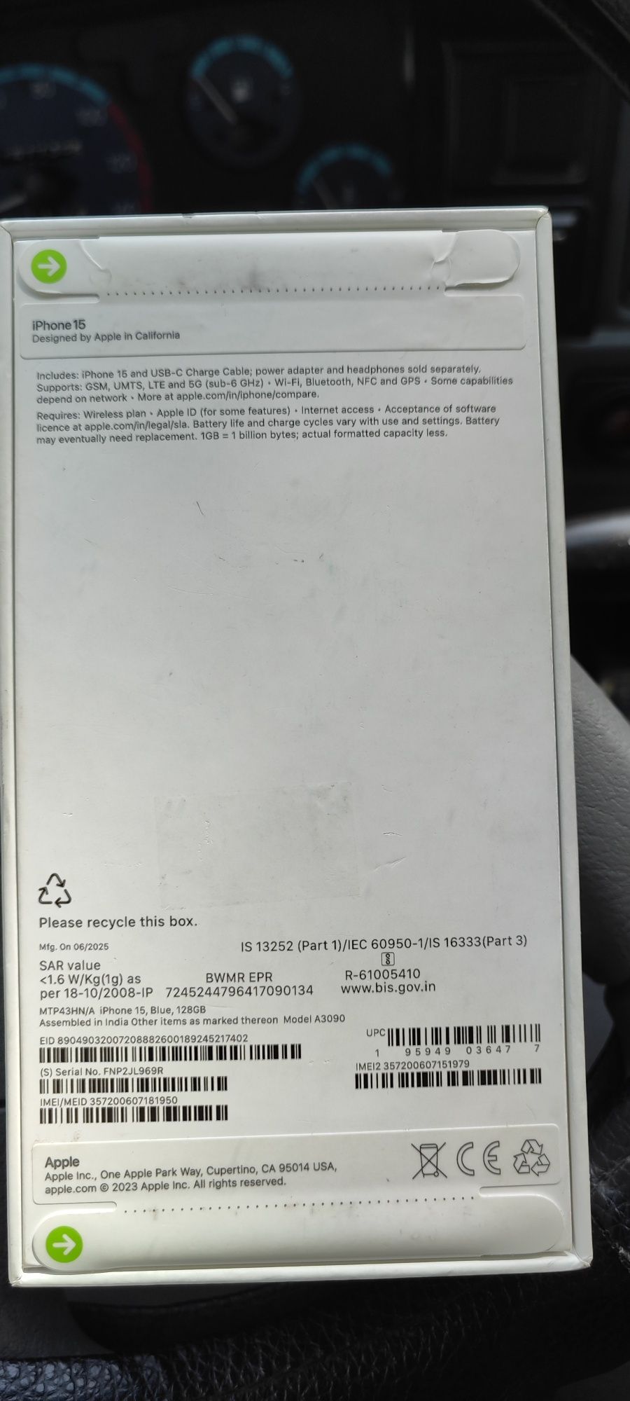 Iphone 15 bluе 128 gb