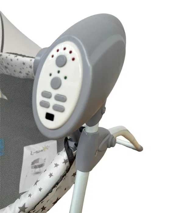 Patut electric cu functie de leagan balansare si muzica GRI 115x92x10