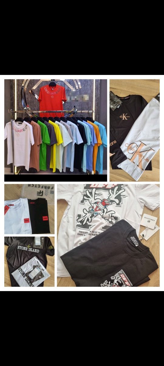 Тениски DSQ2, CK, Hugo, Stone Island, Off-White, Tommy Armani