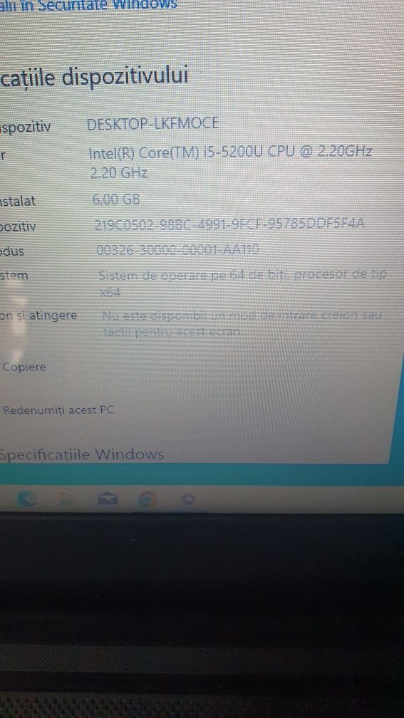 Laptop i5 gen5 ssd256 6gram