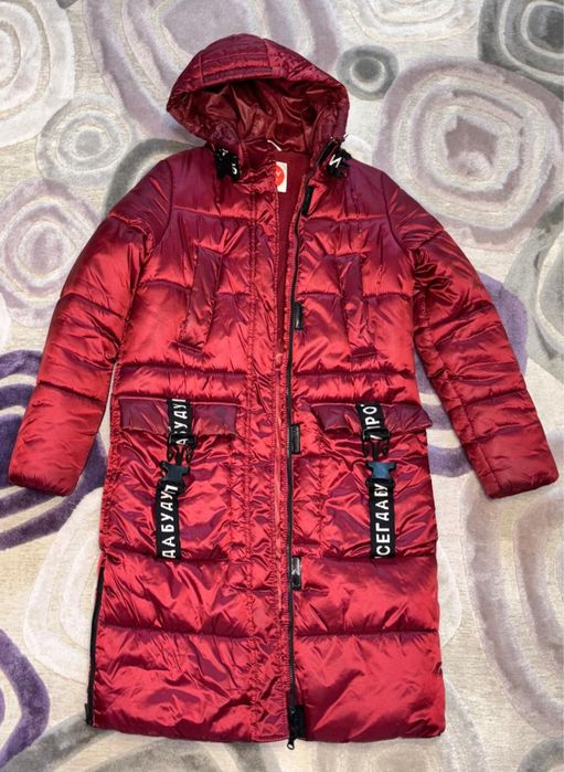 Продам ЗИМНЕЕ пальто ORBY теплое с капюшоном, черную куртку и пальто