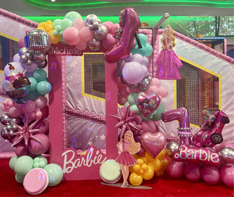 Aranjamente baloane, Arcada baloane, Arcada Majorat, Cutie Barbie
