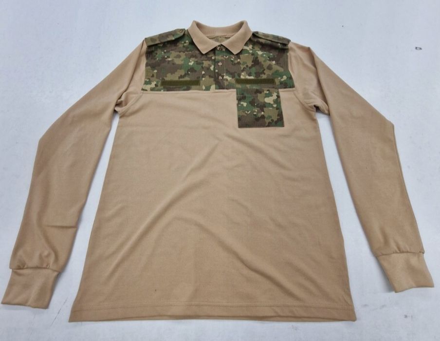 Bluza maneca lunga combat Polo camuflaj