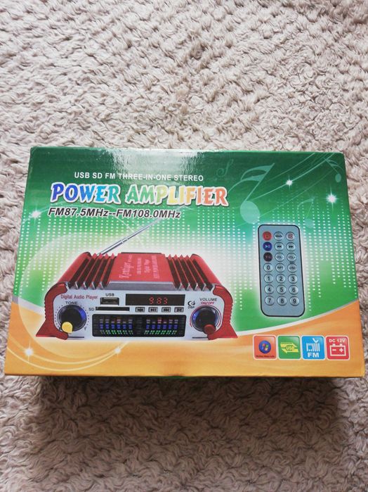 Amplificator Stereo Auto Usb Fm Radio Mp3 Audio 12V 2x50W NOU