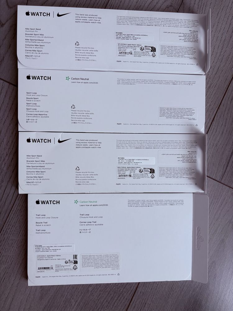 Каишки оригинални за Apple Watch Series 9/10 и Ultra 1/2 size: S/M