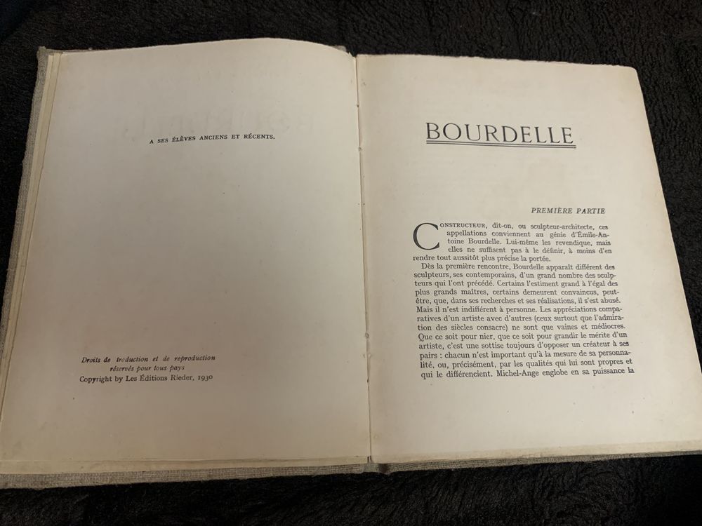 Carte veche in lb franceza (1930) - Bourdelle