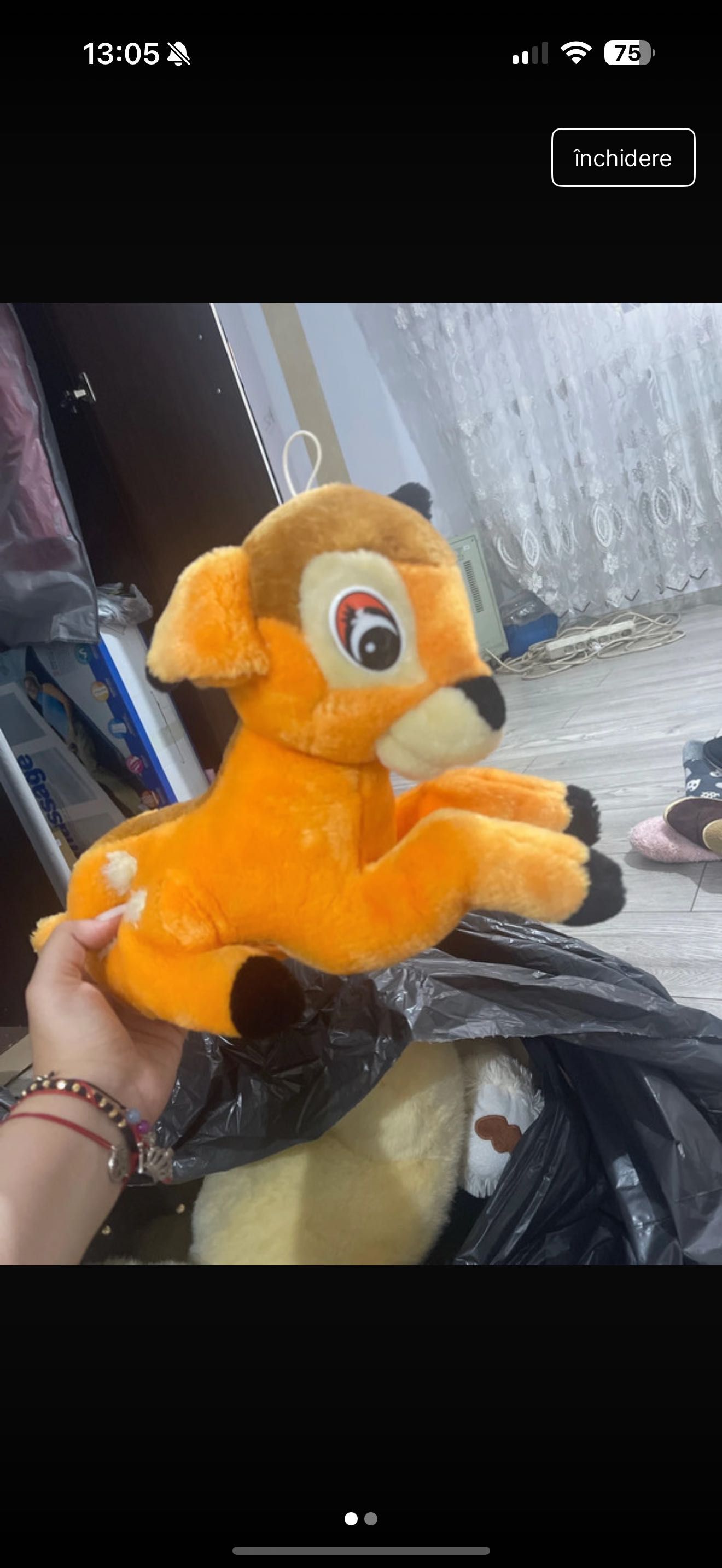 Căprioară de pluș stare foarte bună 30 cm