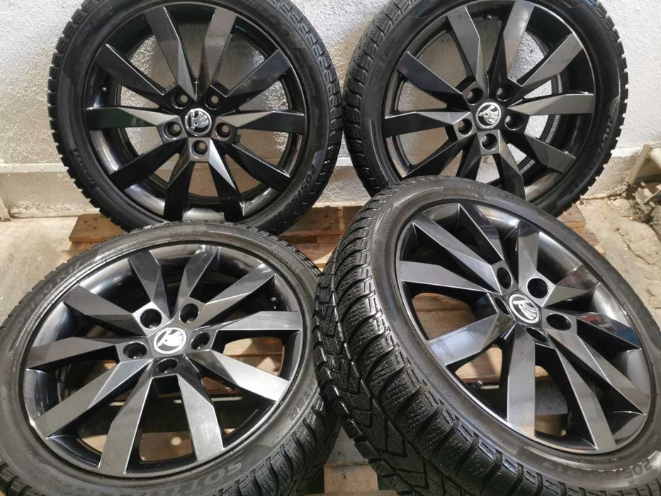 Jante Originale Skoda Octavia III . R 17 cu anvelope de iarna