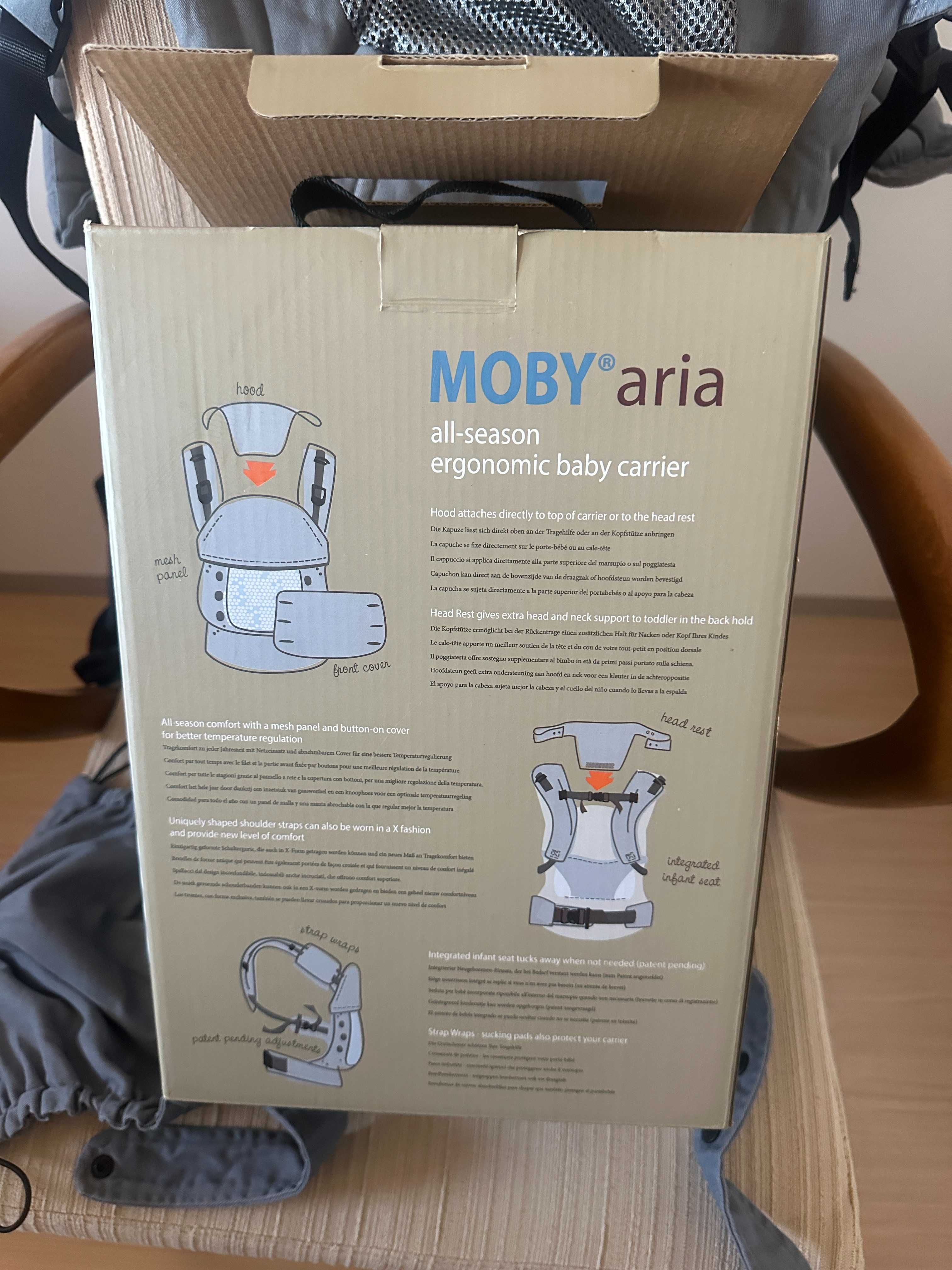 MOBY ARIA ергономична раница /кенгуру/ за носене на бебе , като нова!
