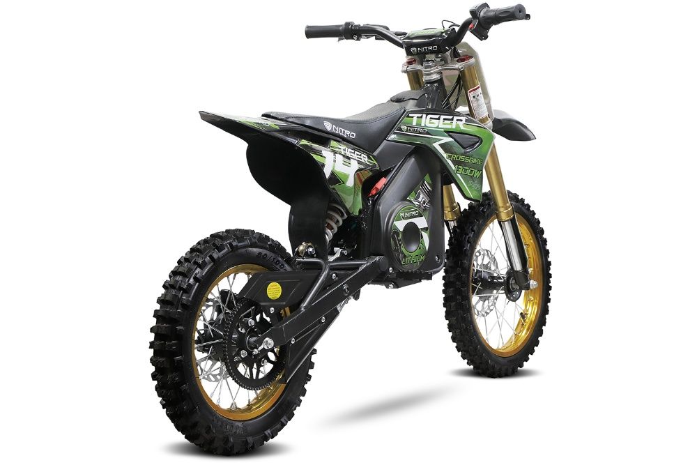 Motocicleta electrica Eco Tiger 1300W 14/12 48V 14Ah Lithiu ION #Verde