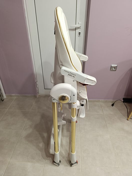 Детско столче за хранене Peg Perego - Prima Pappa Follow Me gold