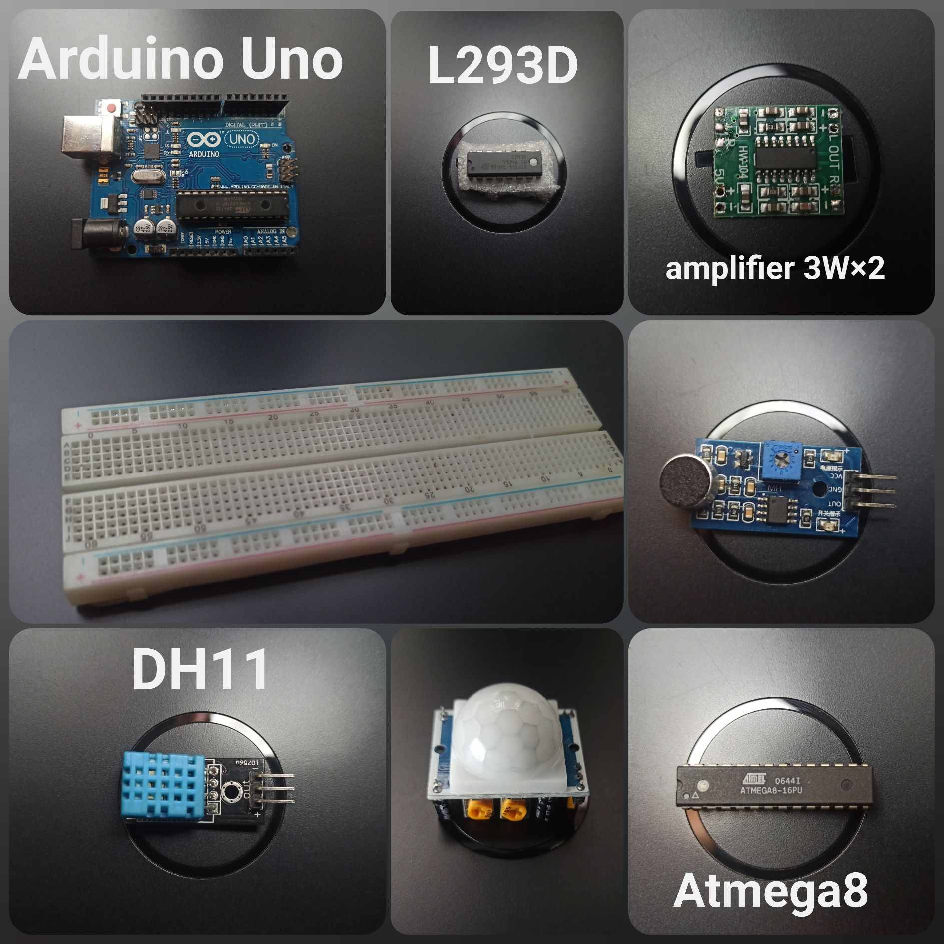 Arduino uno R3 DIP / Breadboard / DH11 / uselitel