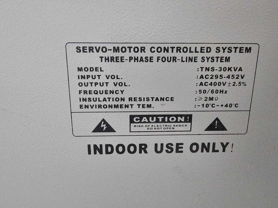 Stabilizator tensiune 30 kw servo motor control