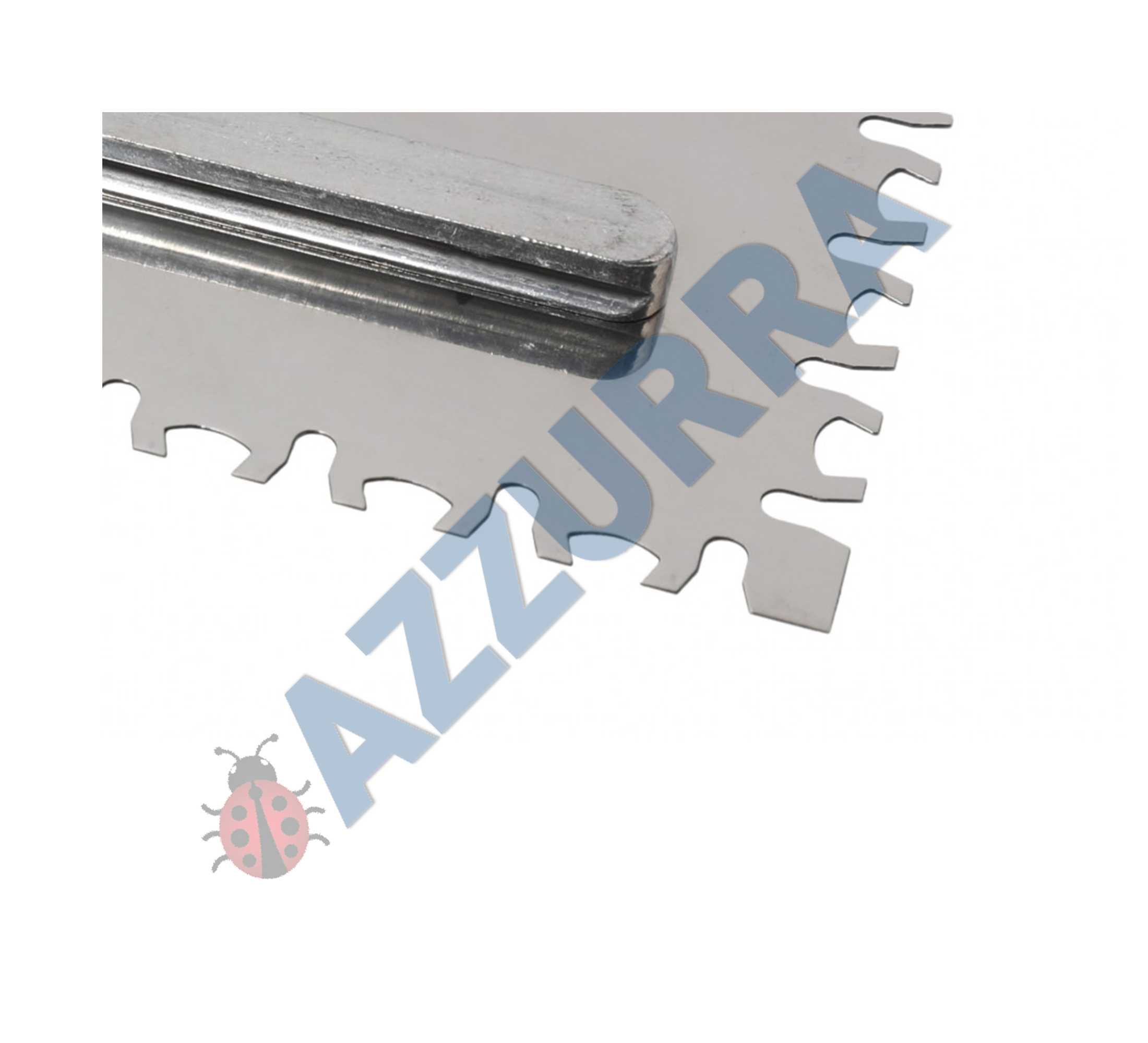 gletiera dintata  INOX 280x120mm, cu dinti de 12mm