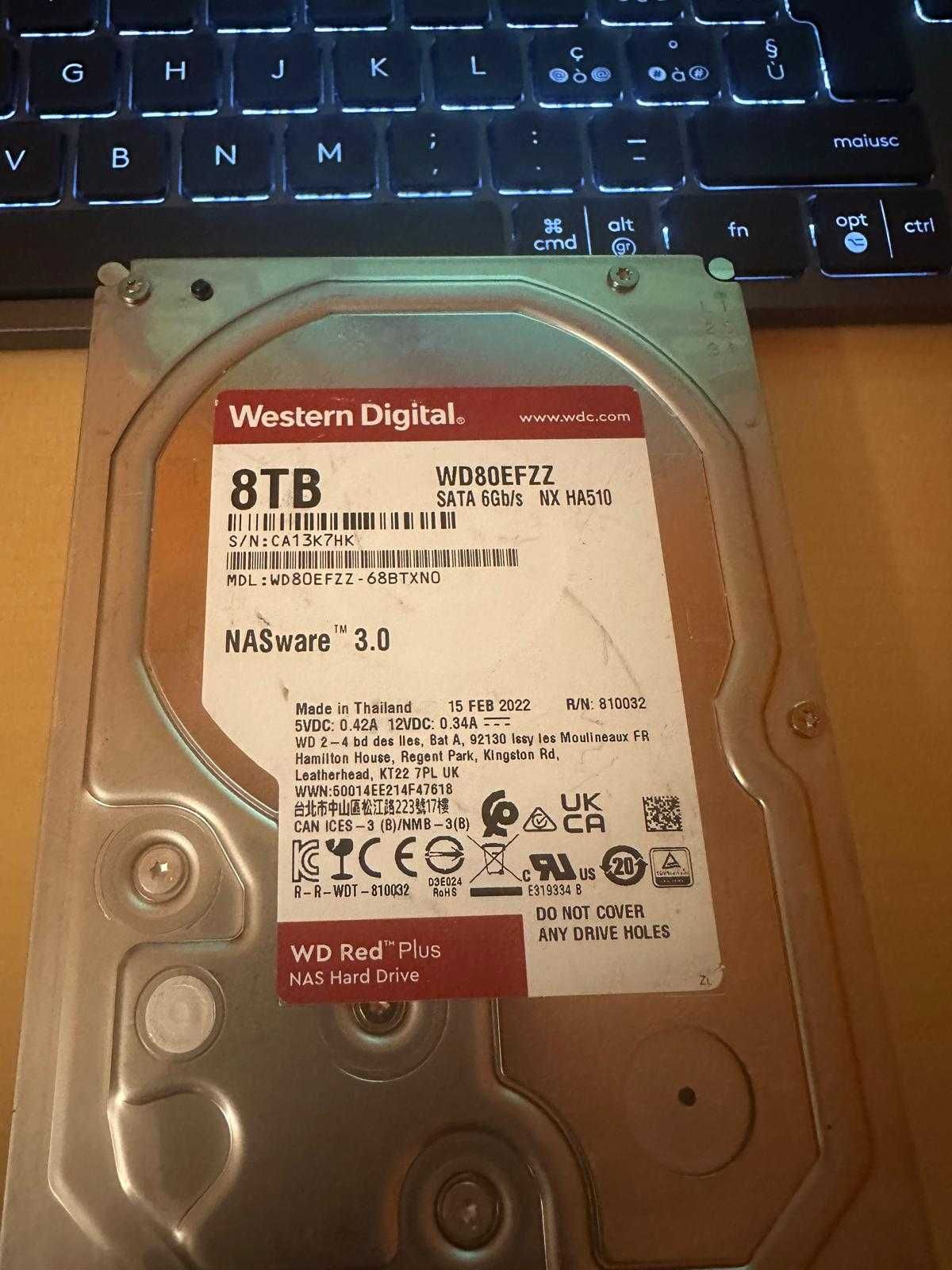 -OFERTA- HDD Hard disk Western Digital RED 8TB 3.5" 100% Health ~DEAL~