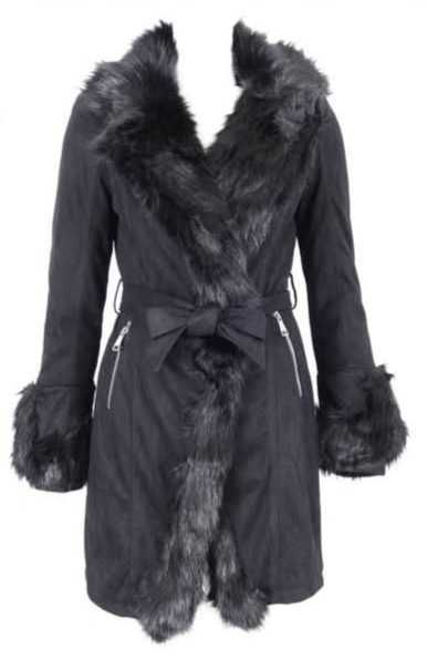 Ново велурено кожено черно есенно/зимно палто