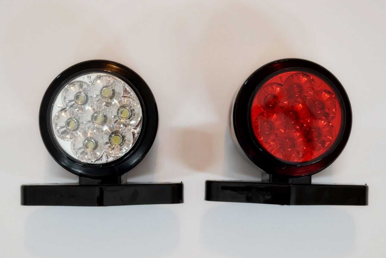 1 бр. къси ЛЕД LED рогчета с 14 SMD диода червено/бяло 12-24V JA249RW