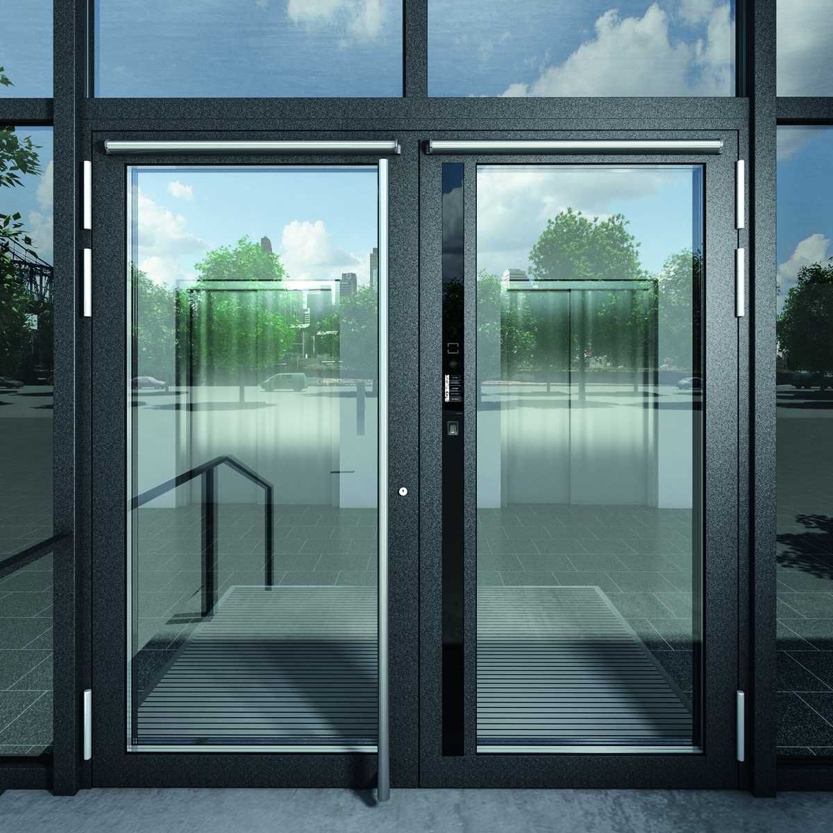 Офисные алюминиевые стеклянные ПВХ перегородки Входные группы Двери