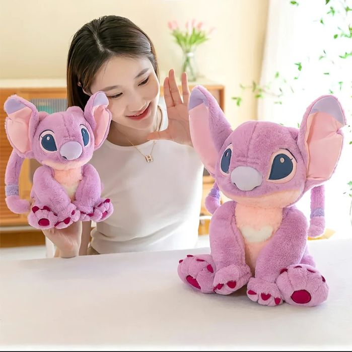 Плюшена играчка Ейнджъл, Лило и Стич плюшени играчки, Розов Стич плюше