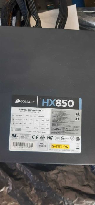 Corsair 850W, HX Series, HX850, 80 PLUS Platinum