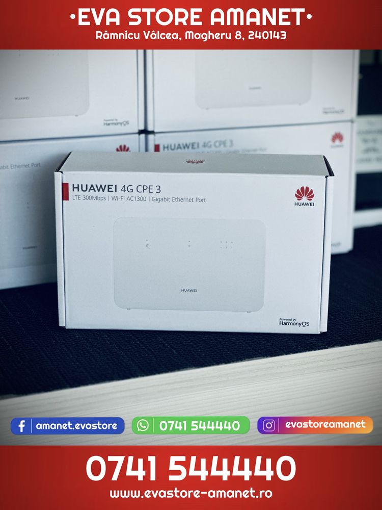 Router Wireless cu SIM HUAWEI 4G CPE 3 LTE 300Mbps Wi-Fi AC1300