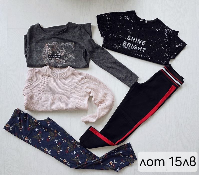 Дрехи за момиче 134/140 зимно яке и др