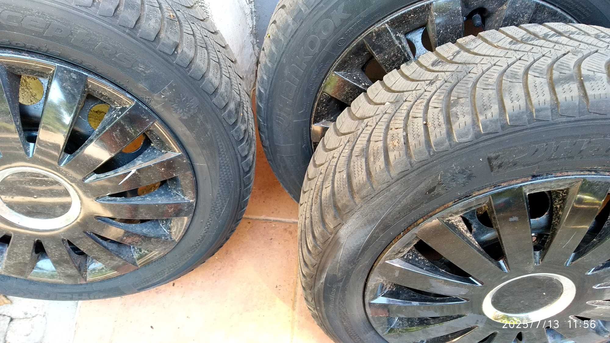 Джанти с гуми за Опел 15 цола,4х100,Ц.О-56.6, Hankook ДОТ-2020г